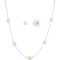 Cherish White Faux Pearl Tincup Necklace and 6mm Stud Pearl Earring Set - Image 1 of 2