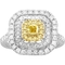 She Shines 14K Gold 1 1/4 CTW White and Enhanced Yellow Diamond Engagement Ring - Image 1 of 4