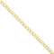 14K Yellow Gold 3.35mm Semi Solid Curb Link Chain Bracelet - Image 1 of 2