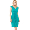 Connected Apparel Side Rouch Faux Wrap Dress - Image 1 of 2