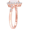 10K Rose Gold Opal Created White Sapphire Diamond-Accent Teardrop Halo Ring - Image 2 of 4