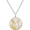 She Shines Sterling Silver and 14K Plated Accent Diamond Religious Pendant - Image 1 of 4