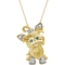 Animal's Rock 14K Gold Over Sterling Silver Accent Diamond Yorkie Dog Pendant - Image 1 of 4