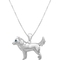 Animal's Rock Sterling Silver Accent Diamond Siberian Husky Dog Pendant - Image 1 of 4
