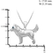 Animal's Rock Sterling Silver Accent Diamond Siberian Husky Dog Pendant - Image 3 of 4
