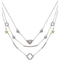 She Shines 14K Gold Over Sterling Silver 1/10 CTW Diamond Layered Necklace 18 in. - Image 1 of 3
