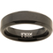 INOX Men's Stainless Steel Matte Black Plated Beveled Wedding Ring - Image 1 of 2