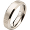 INOX Men's Stainless Steel 6mm Matte Beveled Wedding Ring - Image 2 of 2