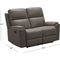 Abbyson Jasper Collection Top Grain Leather Reclining Loveseat - Image 5 of 6