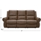 Abbyson Warren Reclining Sofa and Chair - Image 6 of 8