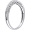 Sofia B. 10K White Gold Diamond Accent Wedding Band with Slight Curve - Image 2 of 3