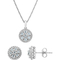 Sterling Silver 1/2 CTW Diamond Pendant and Earring Set - Image 1 of 3