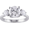 Sofia B. Sterling Silver Cubic Zirconia 3 Stone Engagement Ring - Image 1 of 4