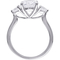 Sofia B. Sterling Silver Cubic Zirconia 3 Stone Engagement Ring - Image 2 of 4