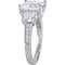 Sofia B. Sterling Silver Cubic Zirconia Princess Cut 3 Stone Engagement Ring - Image 3 of 4