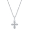 Sterling Silver Diamond Accent Bold Cross Pendant - Image 1 of 2