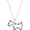 10K White Gold 1/10 CTW Enhanced Black Diamond Dog Pendant - Image 1 of 2