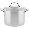 KitchenAid 8 qt. 3 Ply Base Stainless Steel Stockpot with Measuring Marks and Lid - Image 1 of 10