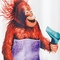 Allure Blow Dryer Monkey Shower Curtain - Image 3 of 3