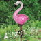 Exhart Solar Hand Blown Glass Pink Flamingo Garden Stake - Image 2 of 3