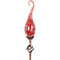 Exhart Solar Hand Blown Red Glass Spiral Flame Garden Stake - Image 1 of 3