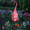 Exhart Solar Hand Blown Red Glass Spiral Flame Garden Stake - Image 3 of 3