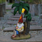 Exhart Good Time Solar Tropical Tony Beach Gnome Under a Palm Tree Garden Statue - Image 3 of 3