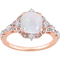 Sofia B. 10K Rose Gold Opal, White Sapphire and Diamond Accent Vintage Ring - Image 1 of 4