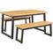 Signature Design by Ashley Town Wood Outdoor 3 pc. Dining Set with Bench - Image 4 of 8