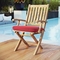Outdoor Decor Ruby Red Arm Chair Seat Cushion with Ties - Image 2 of 3