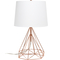 Lalia Home 23.5 in. Geometric Matte Wired Table Lamp with Fabric Shade - Image 1 of 8
