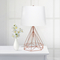 Lalia Home 23.5 in. Geometric Matte Wired Table Lamp with Fabric Shade - Image 7 of 8