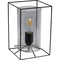 Lalia Home 9 in. Black Framed Table Lamp with Clear Cylinder Glass Shade - Image 1 of 6
