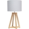 Simple Designs Triangular Wood 19 in. Table Lamp with Fabric Shade - Image 1 of 3