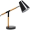 Simple Designs Black Matte and Wooden Pivot 15.5 in. Desk Lamp - Image 1 of 3