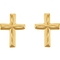 Karat Kids 14K Yellow Gold Diamond Cut Cross Earrings - Image 2 of 3