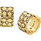 COACH Quilted C Swarovski Crystals Huggie Earrings - Image 1 of 2