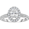 Ray of Brilliance 14K White Gold 1 1/2 CTW Lab Grown Oval Bridal Ring - Image 1 of 4