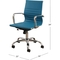 Abbyson Sorento Silver Finish Faux Leather Office Chair - Image 3 of 3