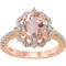 Truly Zac Posen 14K Two Tone Gold Morganite and 3/4 CTW Diamond Engagement Ring - Image 1 of 3