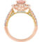 Truly Zac Posen 14K Two Tone Gold Morganite and 3/4 CTW Diamond Engagement Ring - Image 2 of 3