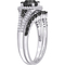 Sofia B. 10K White Gold 1 1/2 CTW Black & White Diamond Halo Bridal Set - Image 2 of 4