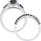 Sofia B. 10K White Gold 1 1/2 CTW Black & White Diamond Halo Bridal Set - Image 3 of 4