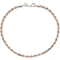 Sterling Silver and Rose Vermeil 2.5mm Diamond Cut Rope Chain - Image 2 of 2