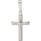 Sterling Silver Polished Diamond Cut Cross Charm - Image 1 of 2