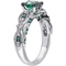 Sofia B. 10K White Gold Created Emerald 1/10 CTW Diamond Bridal Set - Image 2 of 4