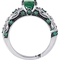Sofia B. 10K White Gold Created Emerald 1/10 CTW Diamond Bridal Set - Image 3 of 4