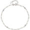 Sterling Silver Polished 9in Plus 1in ext FWC Pearl and Heart Anklet - Image 1 of 6