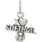 Sterling Silver Antique I (Heart) Softball Charm - Image 1 of 2