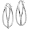 Sterling Silver Polished and Textured Fancy Earrings - Image 1 of 2